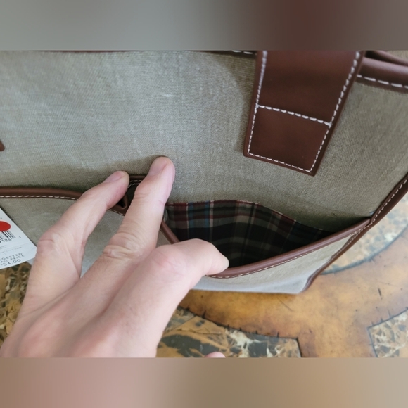 Etienne Aigner Elegant Beige and Brown Tote Bag - Picture 8 of 11